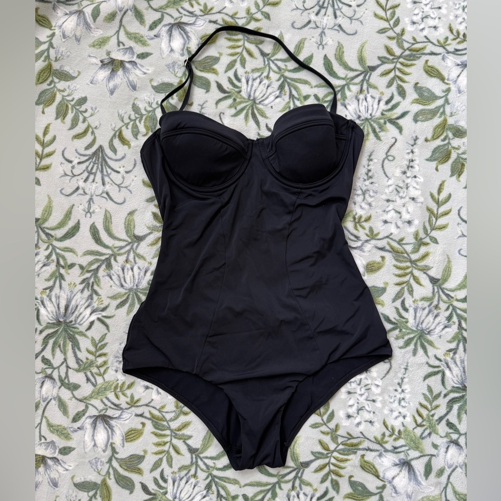 Zimmermann Black Halter or Strapless One -Piece Swimsuit